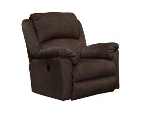 Malloy Quilted Power Rocker Recliner in Chocolate