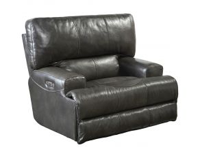 Catnapper Wembley Power Lumbar and Lay Flat Recliner in Steel