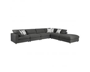 Serene Living Room Set 2 in Charcoal