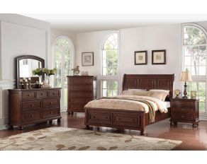 Sophia Bedroom Collections in Rich Cherry