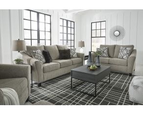 Barnesley Living Room Set in Platinum