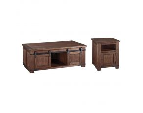 Budmore Occasional Table Set in Brown