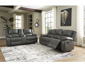 Calderwell Reclining Living Room Set in Gray