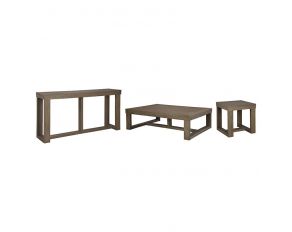 Cariton Occasional Table Set in Grayish Brown