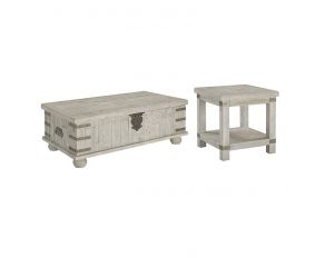 Carynhurst Occasional Table Set in White Wash Gray