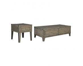 Chazney Occasional Table Set in Rustic Brown