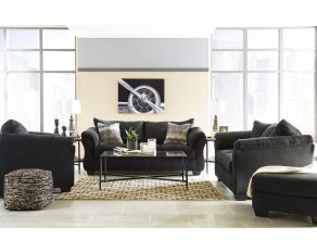 Darcy Living Room Set in Black