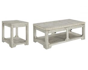 Fregine Occasional Table Set in White Wash