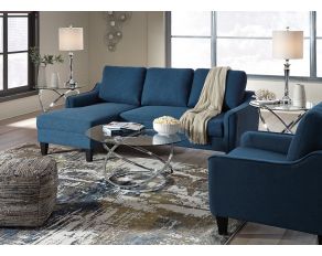 Jarreau Living Room Set in Blue