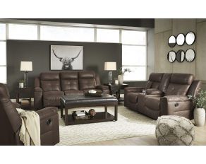 Ashley Furniture Jesolo Reclining Living Room Set in Coffee
