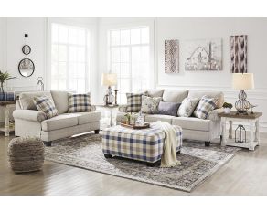 Meggett Casual Living Room Set in Linen