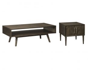 Kisper Occasional Table Set in Dark Brown