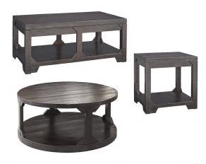 Rogness Occasional Table Set in Rustic Brown