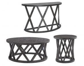 Sharzane Occasional Table Set in Grayish Brown