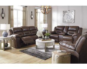 Stoneland Power Reclining Living Room Set in Chocolate