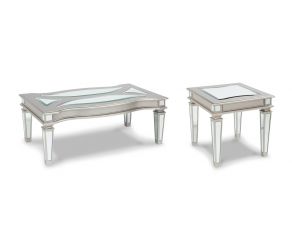 Tessani Occasional Table Set in Silver