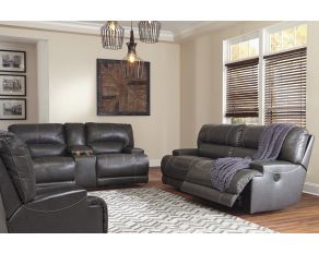 McCaskill Contemporary Power Reclining Living Room Set in Gray