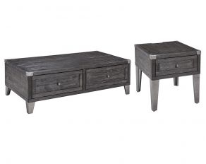 Todoe Occasional Table Set in Dark Gray