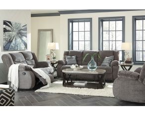 Ashley Furniture Tulen Reclining Living Room Set in Gray