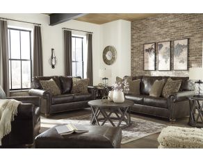 Nicorvo Contemporary Living Room Set in Coffee