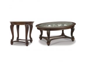 Norcastle Occasional Table Set in Dark Brown