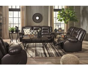 Ashley Furniture Vacherie Reclining Living Room Set in Chocolate