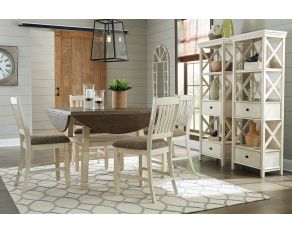 Ashley Furniture Bolanburg Round Counter Dining Set in Two-tone