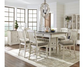 Ashley Furniture Bolanburg Rectangular Counter Dining Set in Two-tone