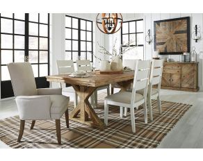 Grindleburg Rectangular Dining Set in Light Brown