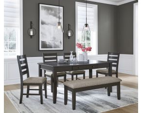 Ambenrock Dining Set in Almost Black