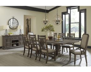 Wyndahl Dining Room Set in Rustic Brown