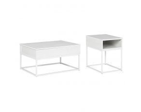 Deznee Occasional Table Set in White