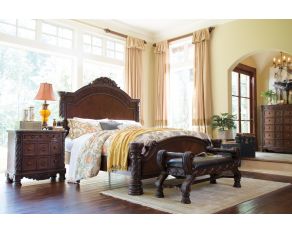 North Shore Panel Bedroom Collection in Dark Brown