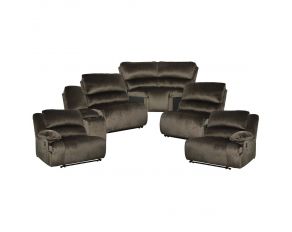 Clonmel 6-Piece Reclining Sectional with Console in Chocolate