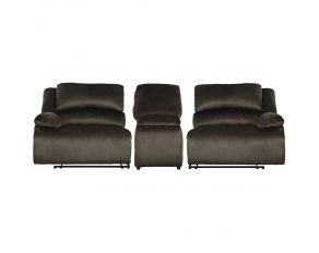 Clonmel 3-Piece Power Reclining Sectional with Console in Chocolate