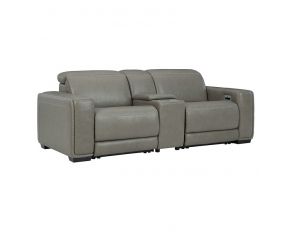 Correze 3 Piece Power Reclining Sectional with Console in Gray