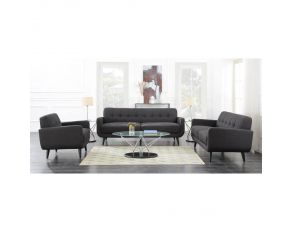 Hadley Living Room Set in Charcoal Finish