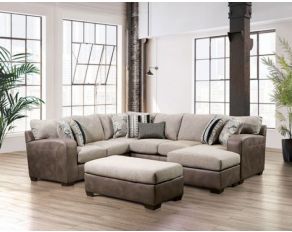 Ashenweald Sectional Living Room Set in Brown Light Brown