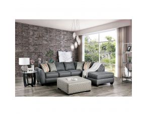 Earl Sectional Living Room Set in Gray