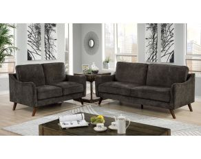 Maxime Living Room Set in Dark Gray