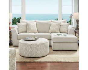 Saltney Sectional Living Room Set in Ivory