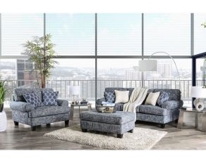 Pierpont Living Room Set in Blue