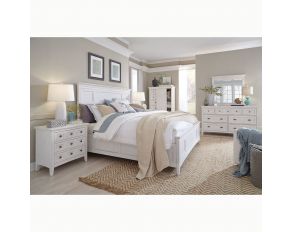 Heron Cove Panel Bedroom Set In Chalk White