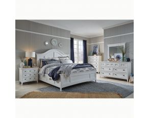 Heron Cove Arched Storage Bedroom Set in Chalk White