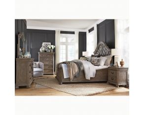 Tinley Park Shaped Panel Bedroom Collections in Dove Tail Grey