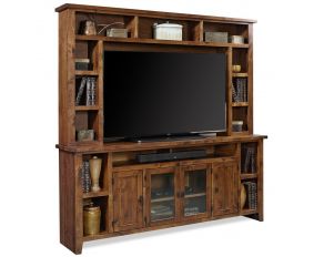 Alder Grove 84 Inch Console and Hutch in Brindle