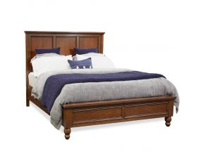Cambridge Traditional California King Panel Bed in Brown Cherry