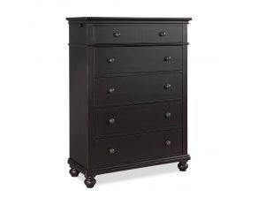 Oxford 5 Drawer Chest in Rubbed Black