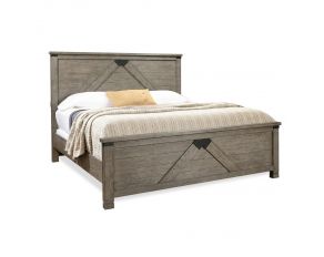 Tucker King Panel Bed in Stone