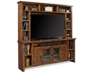 Alder Grove 84 inch Console with Hutch in Fruitwood